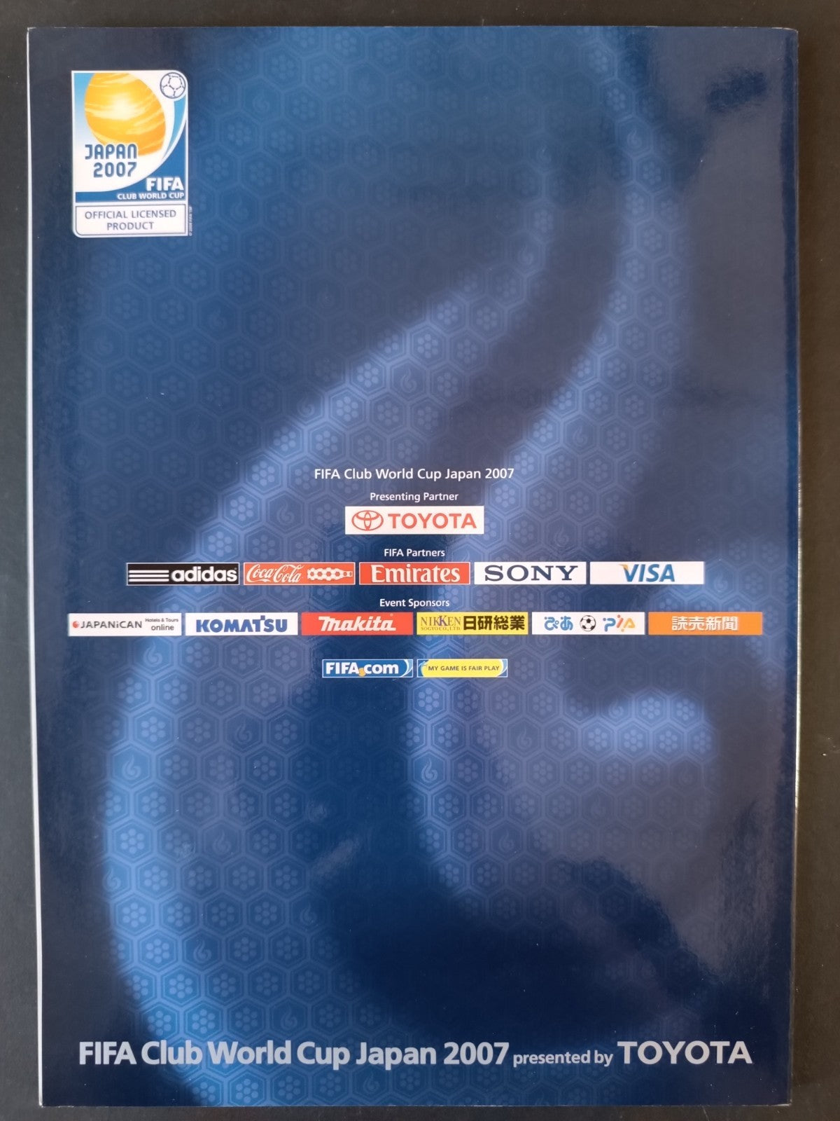 Programma ufficiale Fifa Club World Cup Japan 2007
