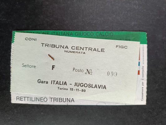 biglietto ITALIA - JUGOSLAVIA - posto 115 - 1982
