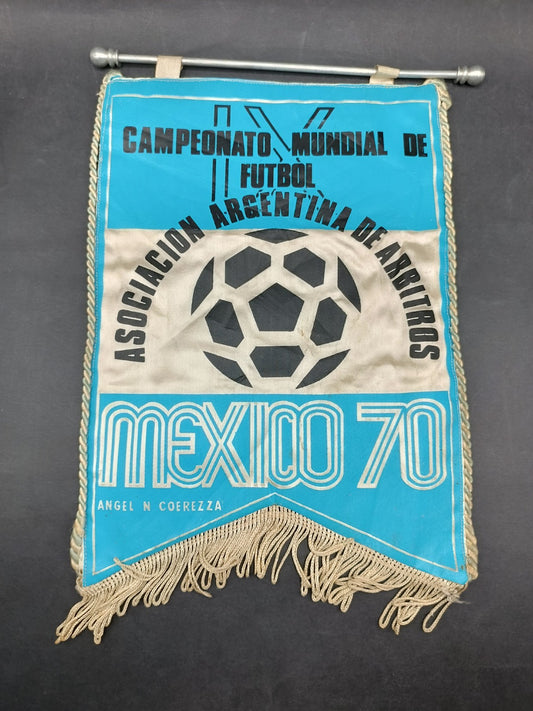 Gagliardetto Pennant Fanion wimpel Mexico 70 Mundial Associacion Argentina
