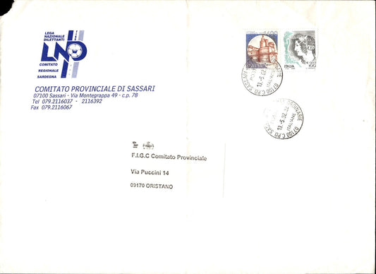 busta primo giorno Comitato provinciale Sassari 2002