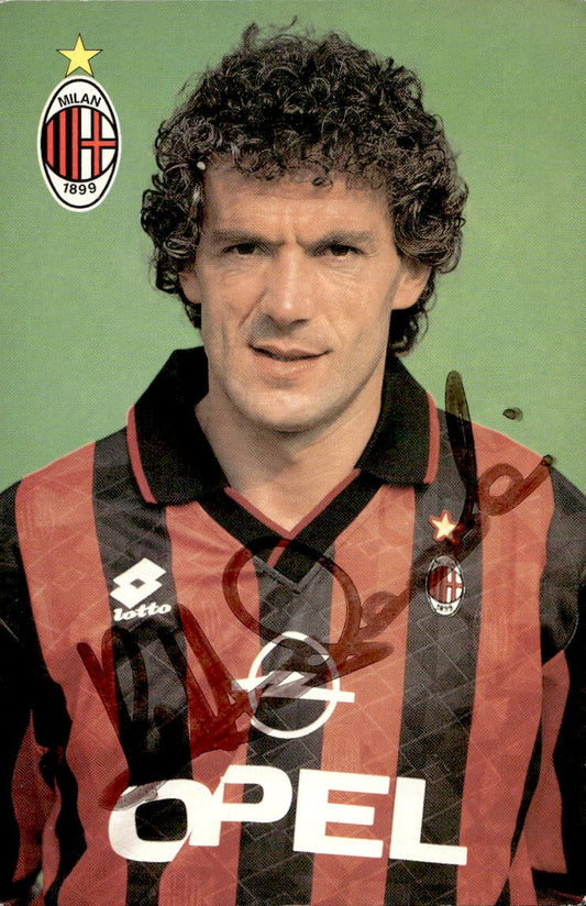 Cartolina Donadoni Roberto (centrocampista) Milan con autografo