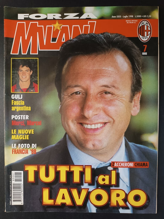 rivista FORZA MILAN - anno 1998 - n 7 Zaccheroni (senza poster)