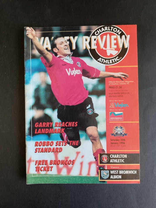 programma calcio Charlton Athletic vs West Bromvich A.96