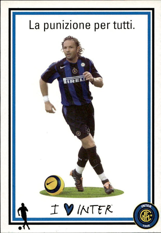 Cartolina calcio calciatore Inter Julio Ricardo Cruz con autografo stampato