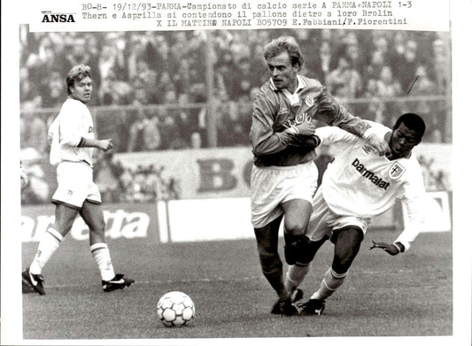 Foto fotografia d'agenzia calciatore squadra calcio Parma-Napoli Thern/Asprilla