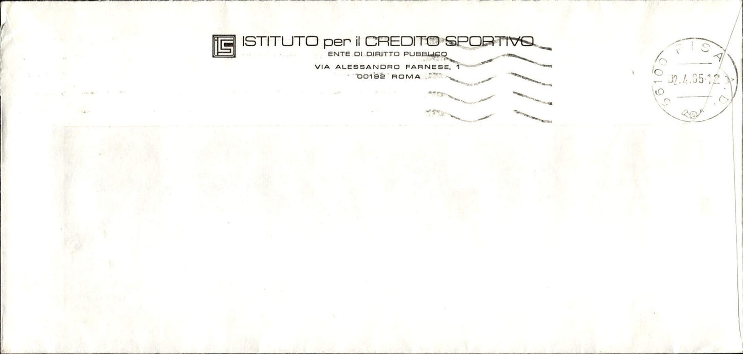 busta primo giorno Roma 1985
