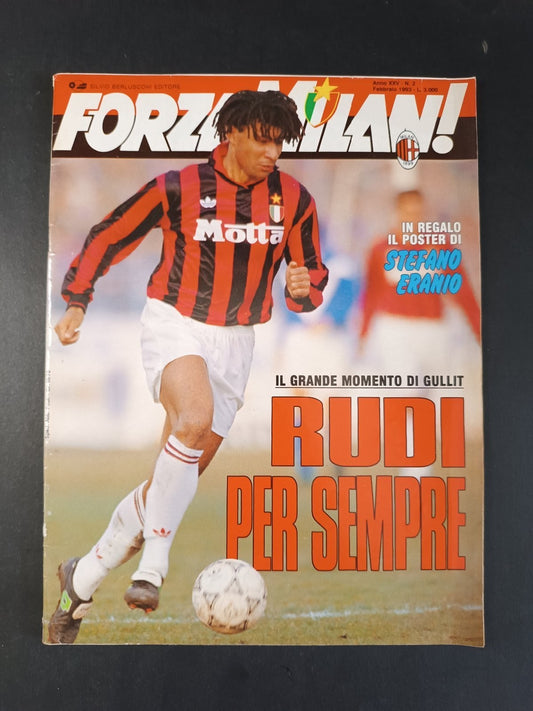 rivista FORZA MILAN - anno 1993 numero 2 Gullit (senza poster)