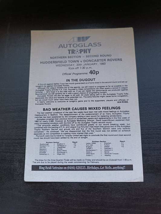 programma calcio Autoglass Trophy