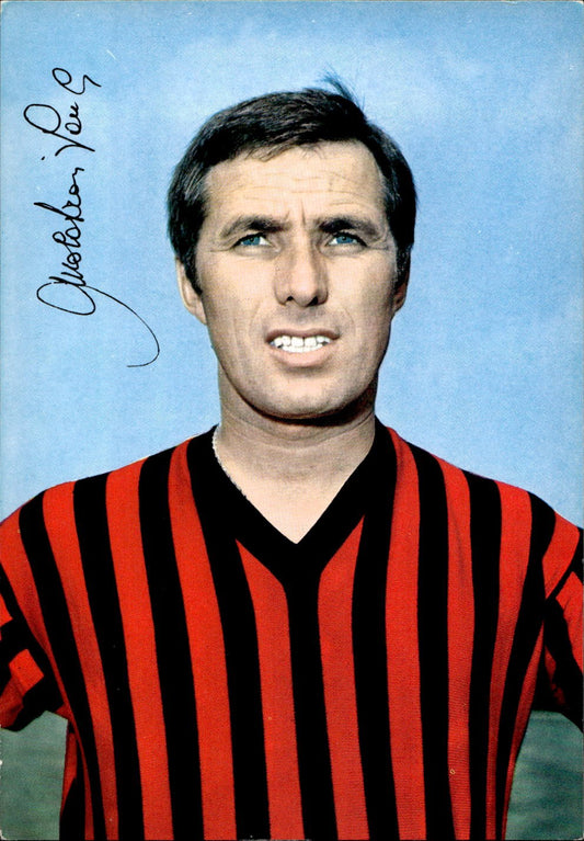 cartolina postcard Calcio Milan Saul Malatrasi