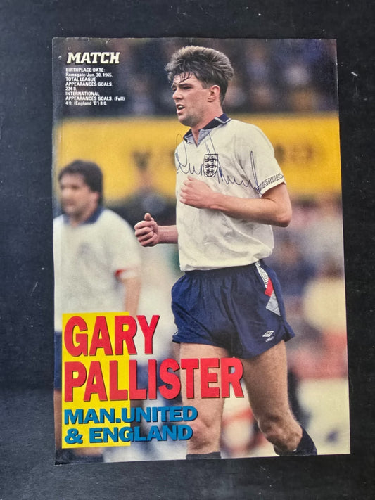 Autografo autograph originale su ritaglio Gary Pallister England