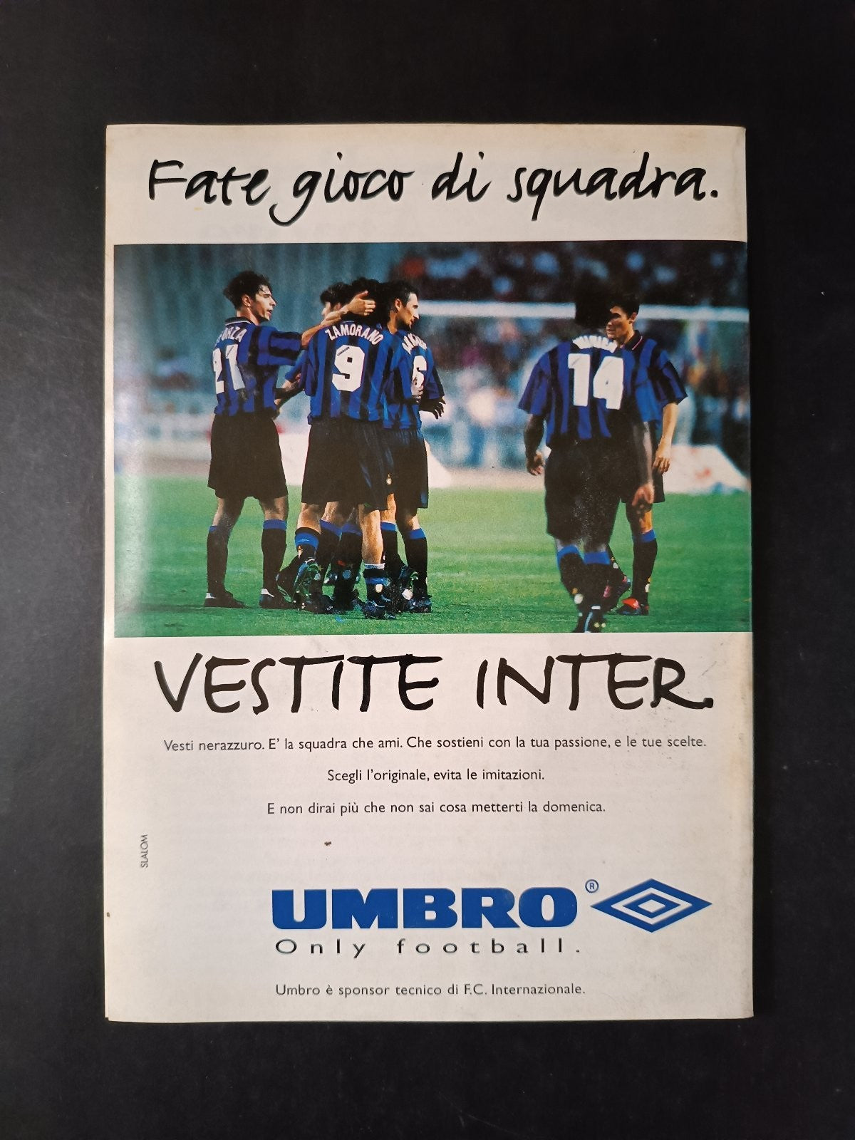 programma ufficiale COPPA UEFA 1996-97 INTER SCHALKE 04 - Milano 21 maggio 1997