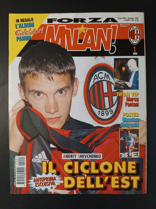 rivista FORZA MILAN - anno 1999 n 1 - Sheva (senza album con poster)