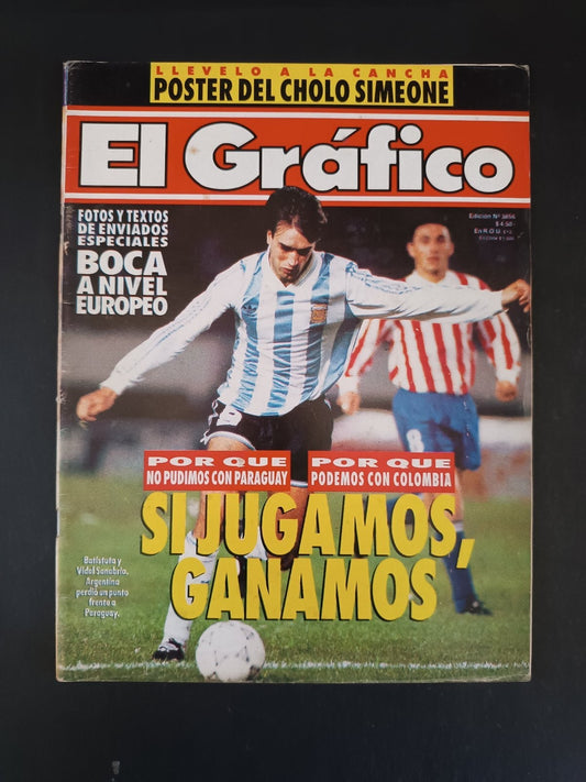 Rivista EL GRAFICO numero 3856 anno 1993 - Argentina (con poster Simeone)