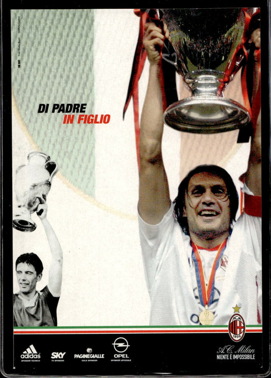 cartolina postcard Calcio Milan promocard #4619 Maldini