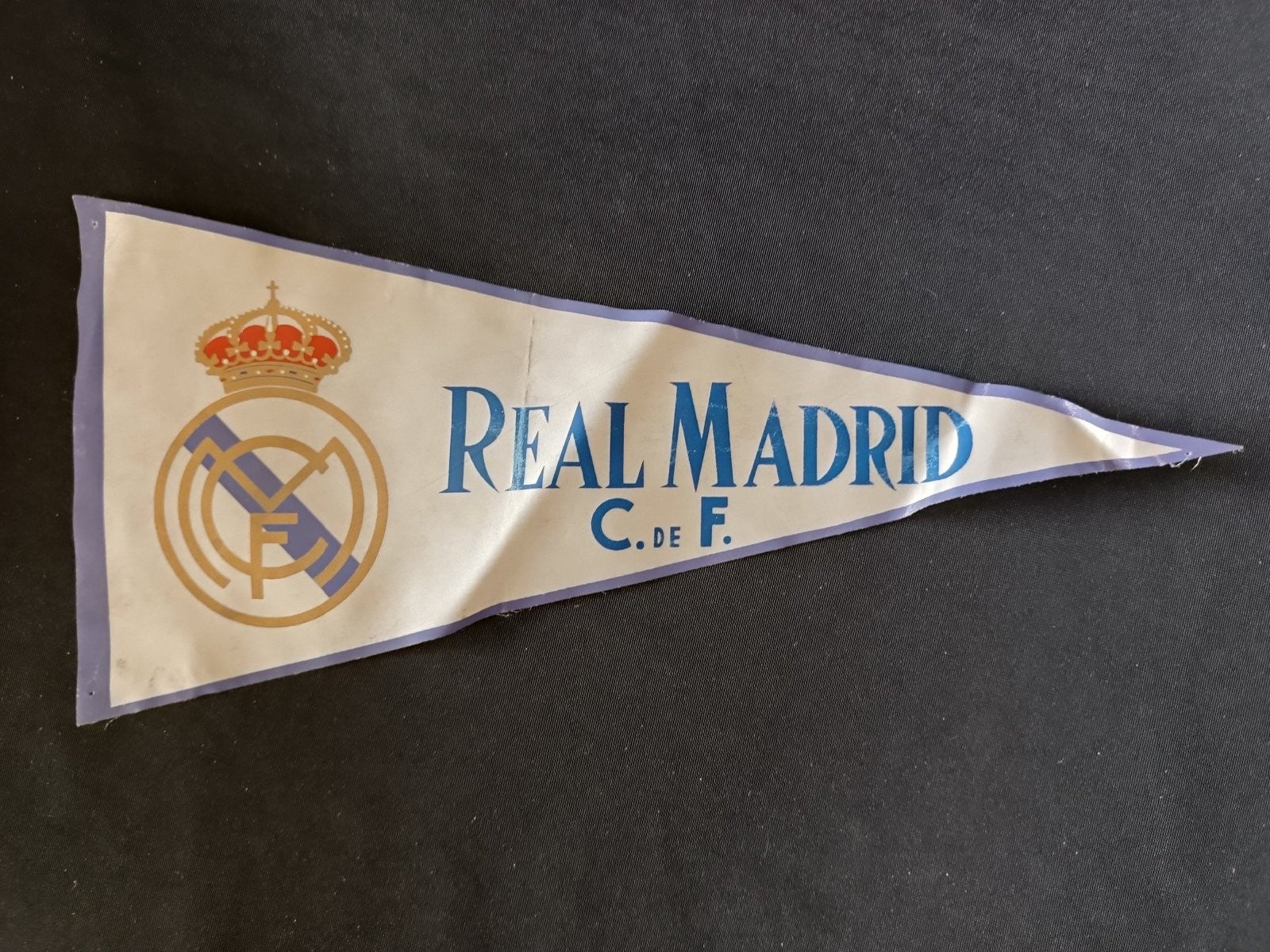 Gagliardetto Pennant Real Madrid C.F. Spagna Calcio Vintage