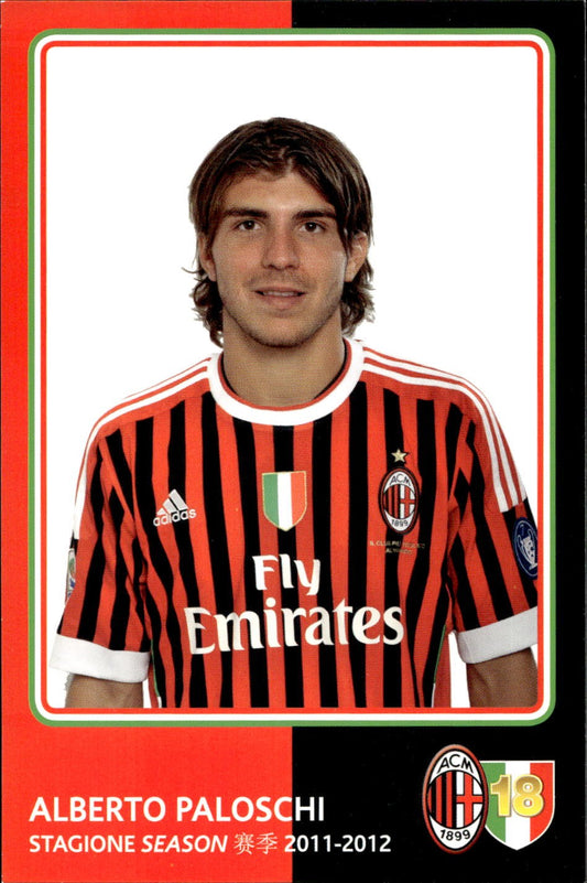 cartolina postcard Calcio Milan 2011-12 - Paloschi
