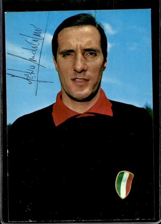 Cartolina Fabio Cudicini Milan con autografo stampato ufficio Stampa Milan