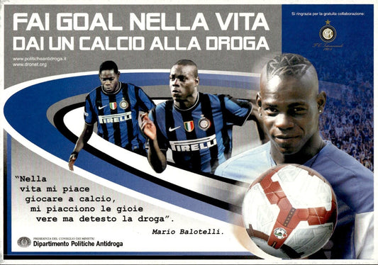 cartolina calciatori Inter Balotelli