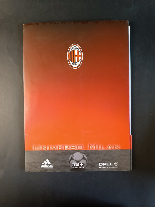 A.C.  Milan cartellina Adidas Opel Tele + Universo Milan