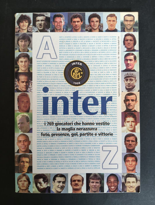 INTER I 769 GIOCATORI CHE HANNO VESTITO LA MAGLIA NERAZZURRA