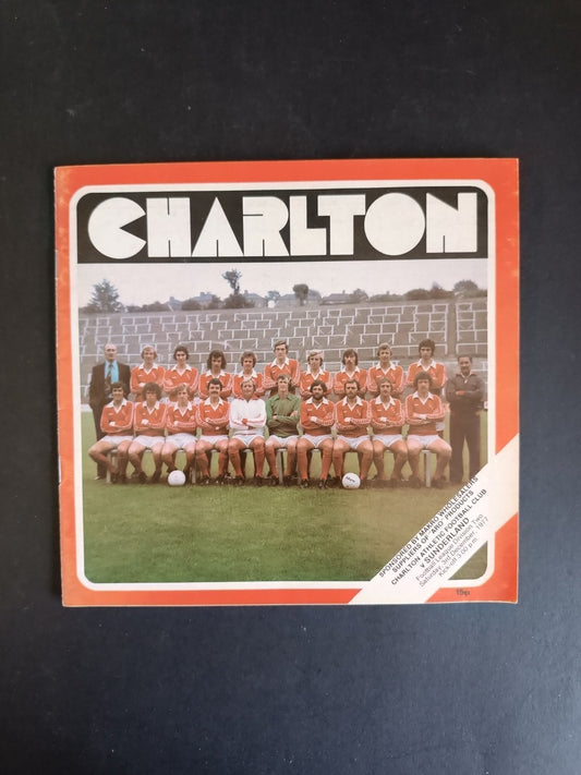 programma calcio Charlton Athletic vs Sunderland 1977