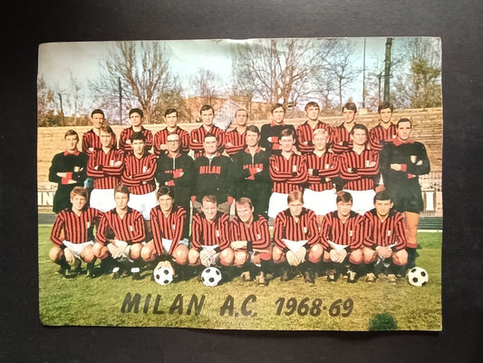 cartoncino con fotografia MILAN 1968-69