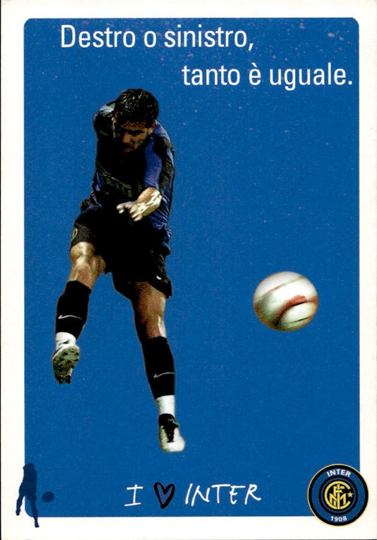 Cartolina calciatore Inter Juan Sebasti�n Ver�n con autografo stampato