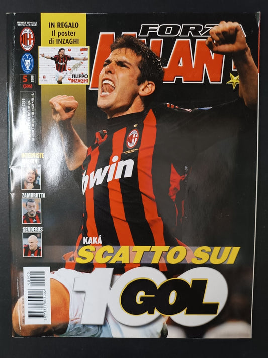 rivista FORZA MILAN - anno 2009 n 5 - Kaka (con poster)
