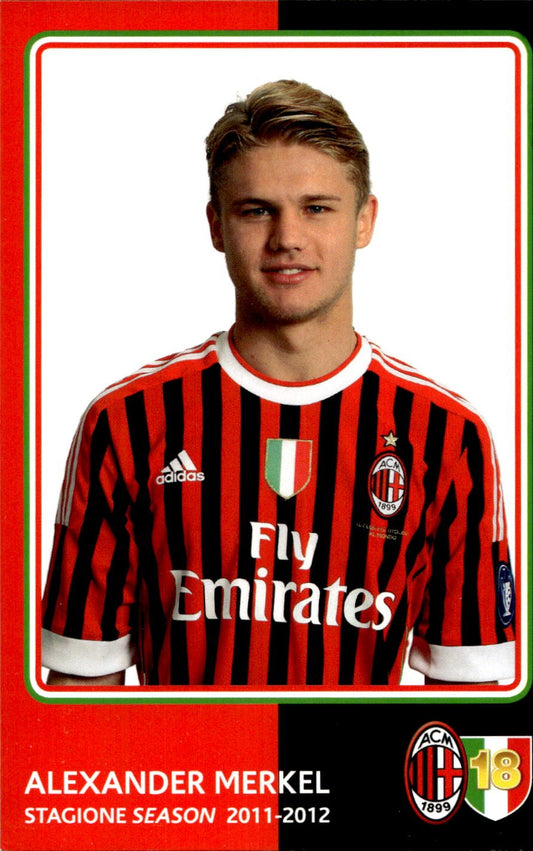 cartolina postcard Calcio Milan 2011/12 - Merkel