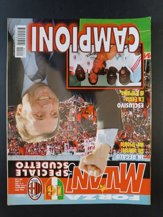 rivista FORZA MILAN - anno 1999 n 6 - Speciale scudetto (con adesivi)