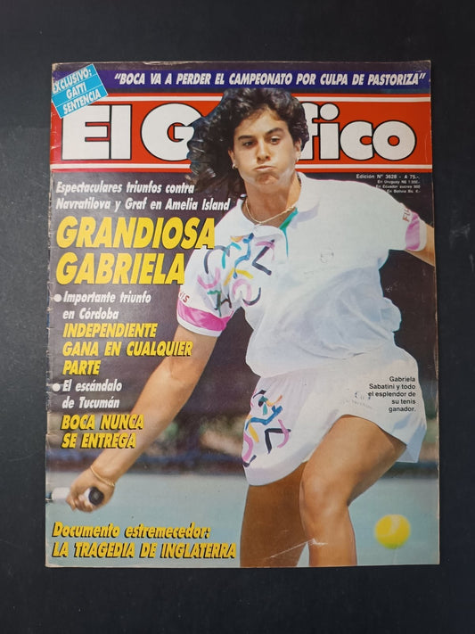 Rivista EL GRAFICO numero 3628 anno 1989 - Gabriela Sabatini