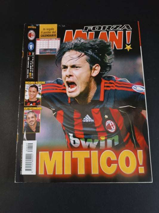rivista FORZA MILAN - anno 2006 - n 9 Inzaghi (con poster)