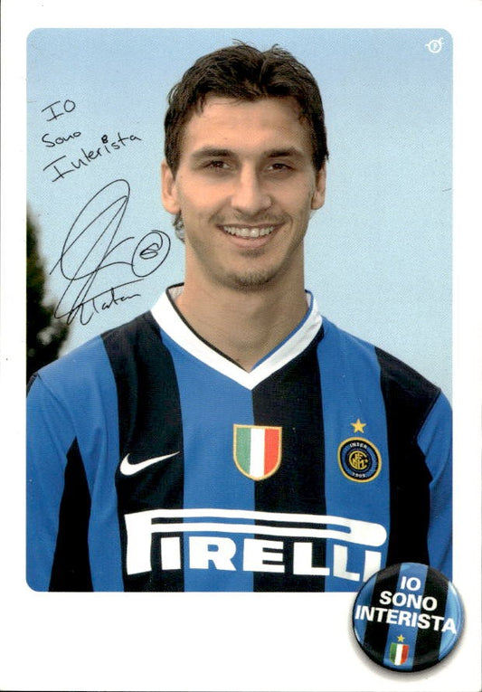 Cartolina calciatore Inter Zlatan Ibrahimovi? con autografo stampato