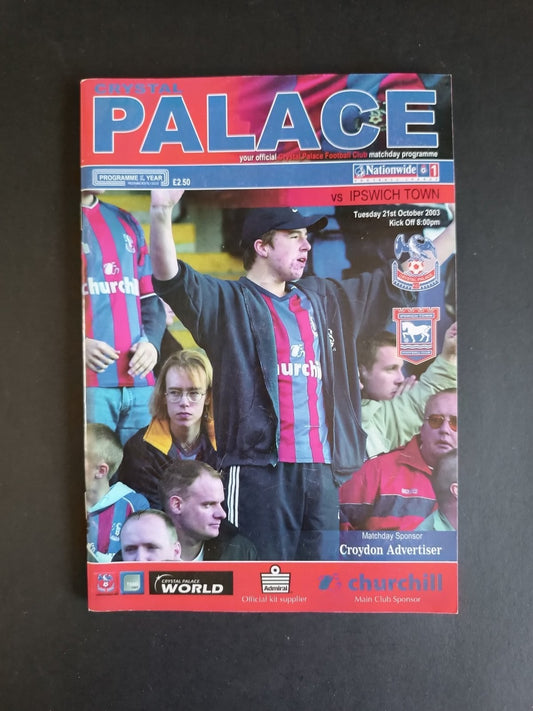 programma calcio Crystal Palace vs Ipswich Town 2003