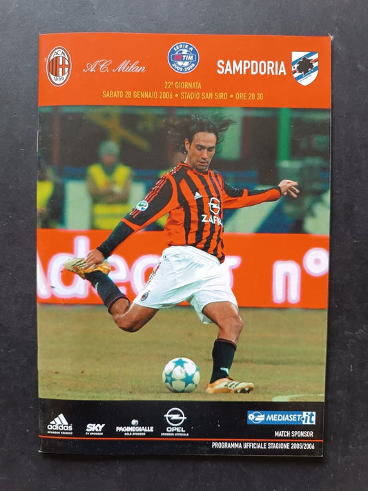 programma Ufficiale MILAN SAMPDORIA 28 gennaio 2006
