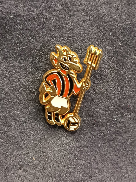 Old Pins Pin Badge Spilla A.C.Milan Diavolo con forcone  cuore senza piedino 324
