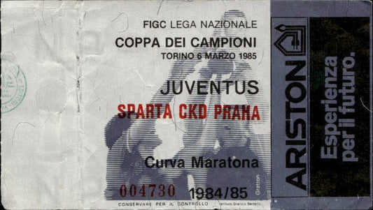 Biglietto stadio Juventus-Sparta Ckd Praha 1984-85 Coppa dei campioni n 004730