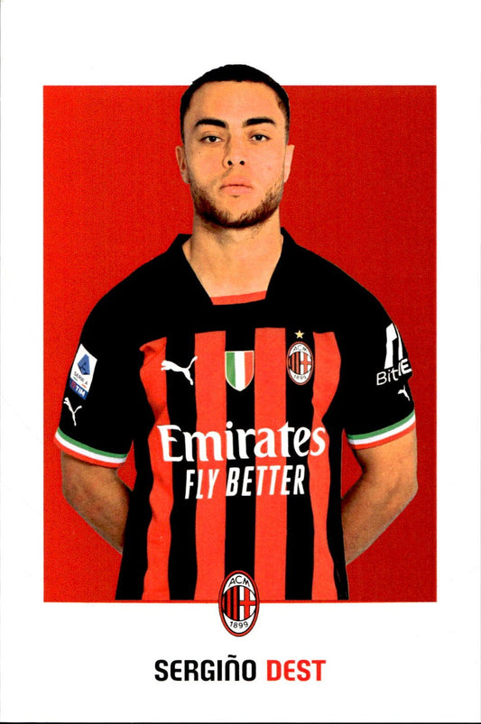 cartolina postcard Calcio Milan 2022/23 - Dest
