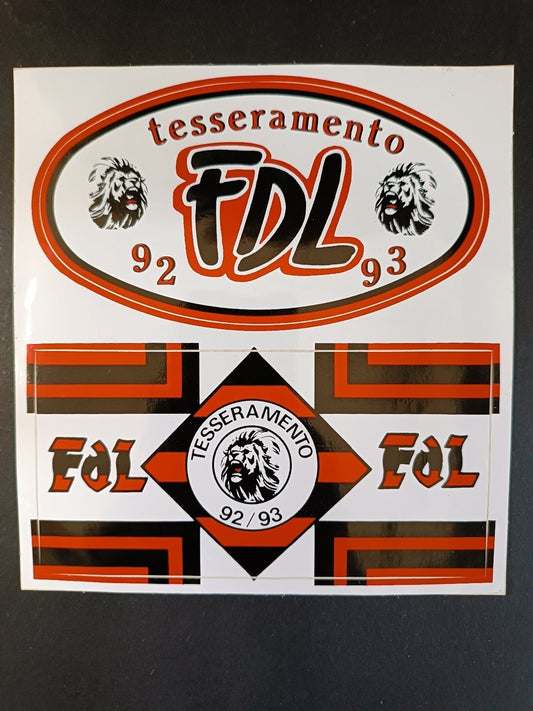 Adesivo MILAN - Fossa dei Leoni - Tesseramento 1992-93