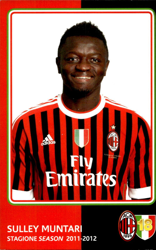 cartolina postcard Calcio Milan 2011/12 - Muntari