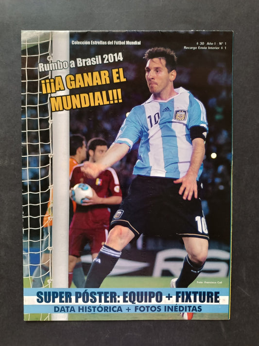Pieghevole con poster Messi World Cup Brasile 2014 con tabellone -