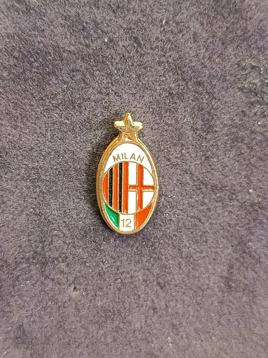 old pins Pin Badge Spilla A.C.Milan ovale 12 stella scudetti senza piedino 239