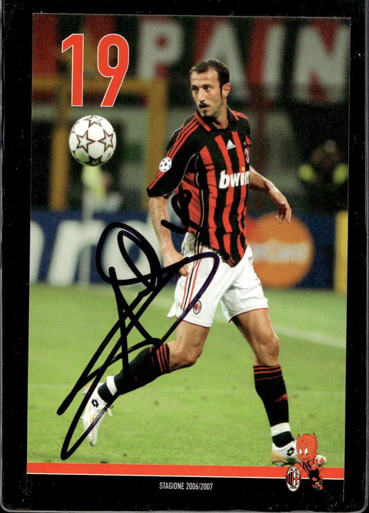 cartolina postcard Milan Calcio 2006/07 - Favalli con AUTOGRAFO