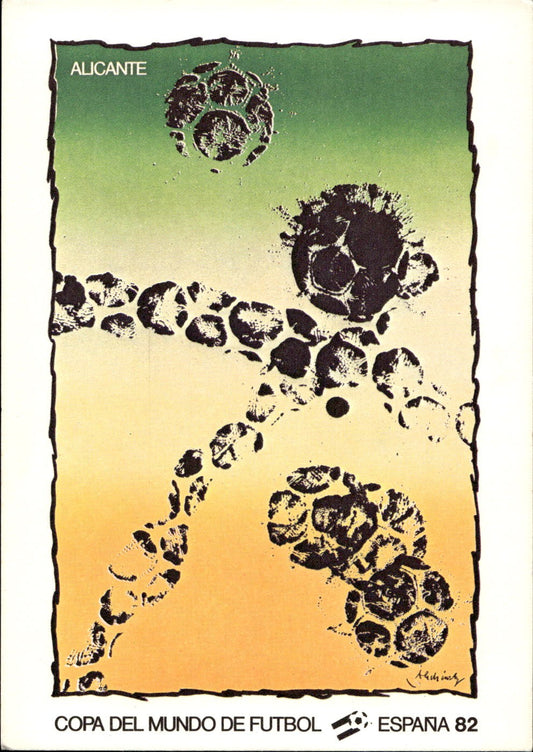 cartolina calciatori Espana 82 Alicante