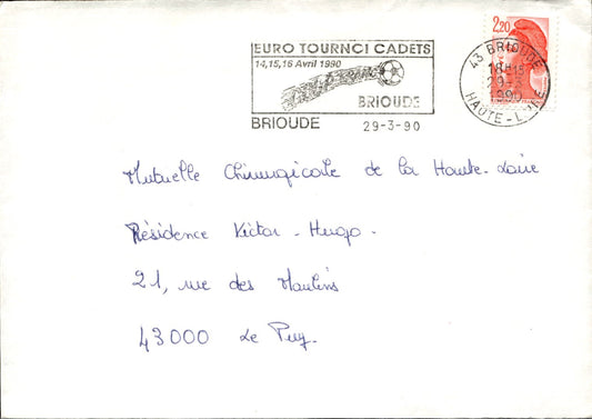 busta primo giorno Brioude 1990