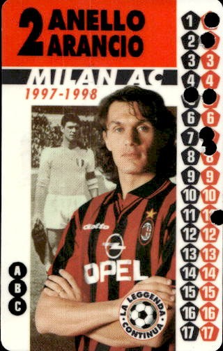 Biglietto stadio Milan A.C 1997-1998 n 01777