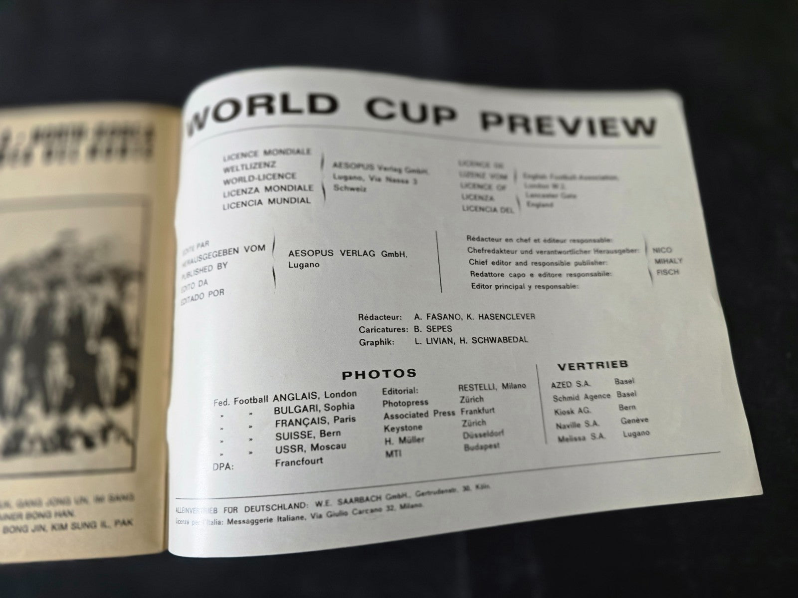 Programma Campionati del Mondo di Calcio 1966 multilingue Top Player & Rookie
