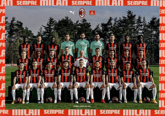 cartolina postcard calcio MILAN 2020-2021 (Sempre Milan)