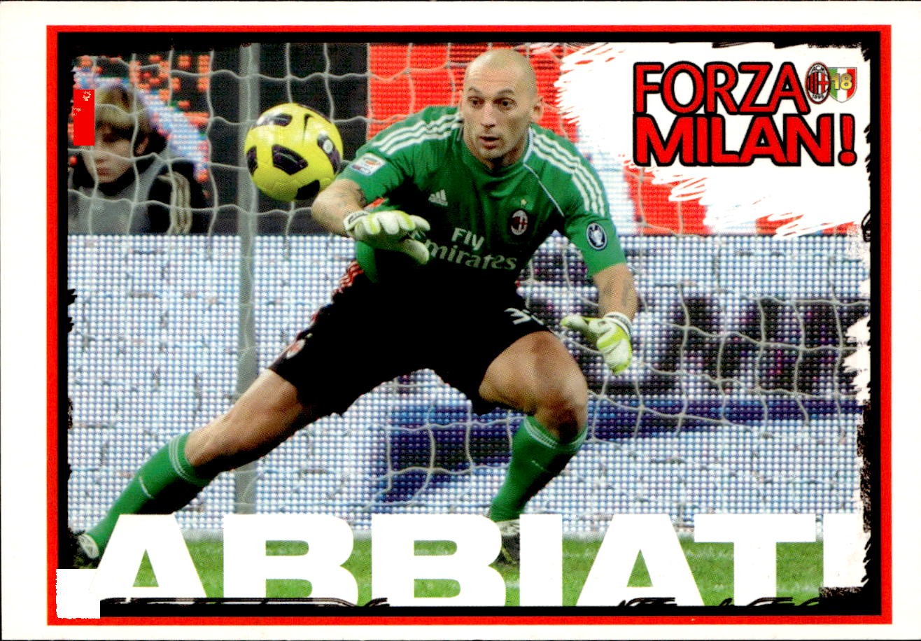 cartolina postcard Calcio Forza Milan 2011 Abbiati