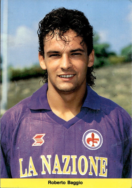 cartolina calciatori Fiorentina R. Baggio